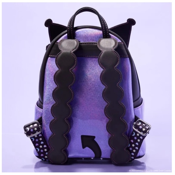 LE SANRIO LOUNGEFLY NYCC Sanrio Kuromi Witch Mini Backpack w/ My Melody Coin Bag - Picture 3 of 8